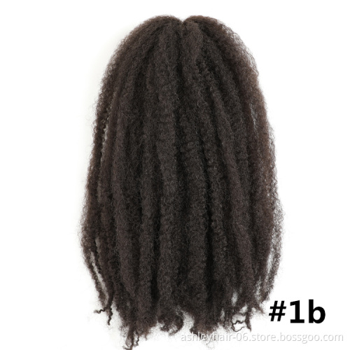 Kanekalon Ombre Two Tone Colored Afro Kinky Marley Braids Crotchet Hair Colors Synthetic Extension Braiding Braid Hair